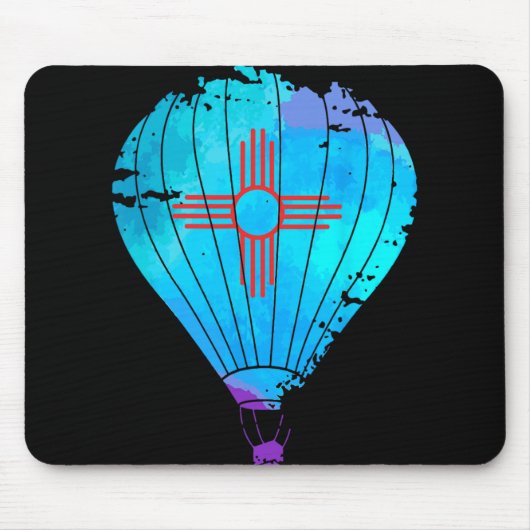 New Mexico Festival Hot Air Balloon Zia Gift  マウスパッド (正面)