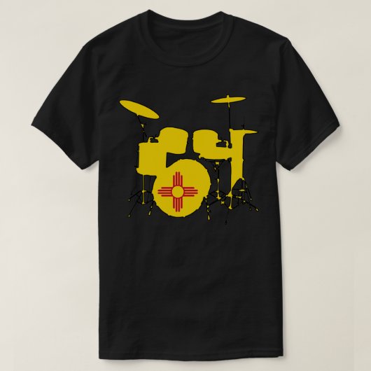 New Mexico flag drums  Tシャツ (デザイン正面)