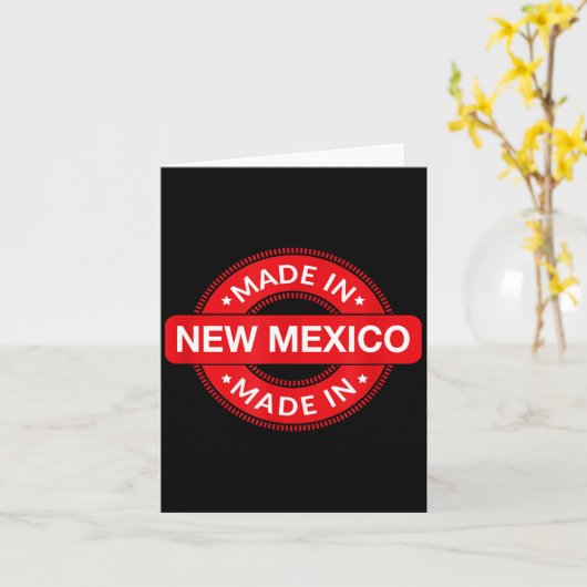 New Mexico Home - Made In New Mexico - Funny Label カード (黄色い花)