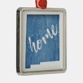 New Mexico Home Wood Grain メタルオーナメント (右)