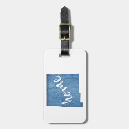 New Mexico Home Wood Grain ラゲッジタグ (正面縦)