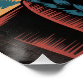 New Mexico Native Symbol Desert Sunset ポスター (コーナー)