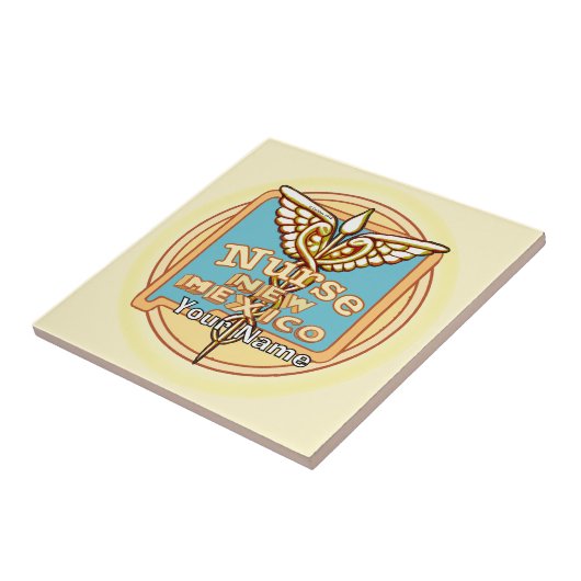 New Mexico Nurse Caduceus Tile タイル (側面)
