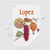 New Mexico Red Chile Pinõn Zia Hot Air Balloon  ゴルフタオル (インサイチュ)