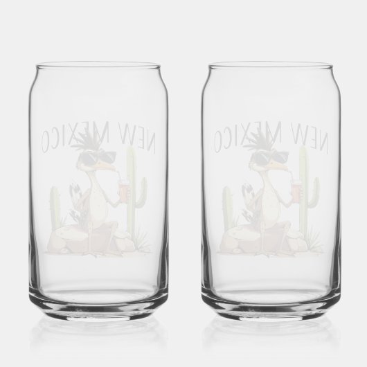 New Mexico Roadrunner having a beverage ガラス缶 (裏面)