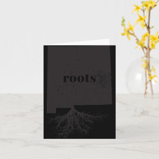 New Mexico Roots State Map Shirt Home Love Pride G カード (黄色い花)