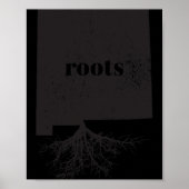 New Mexico Roots State Map Shirt Home Love Pride G ポスター (正面)