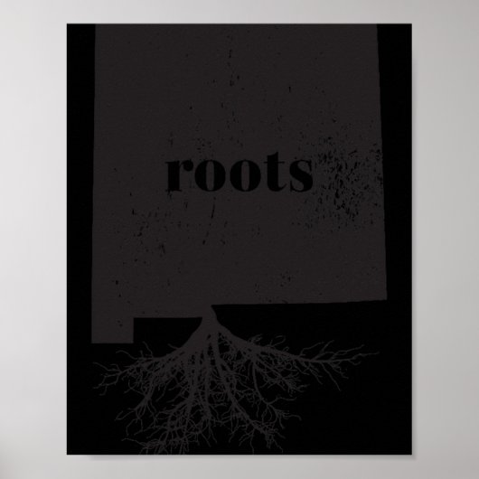 New Mexico Roots State Map Shirt Home Love Pride G ポスター (正面)