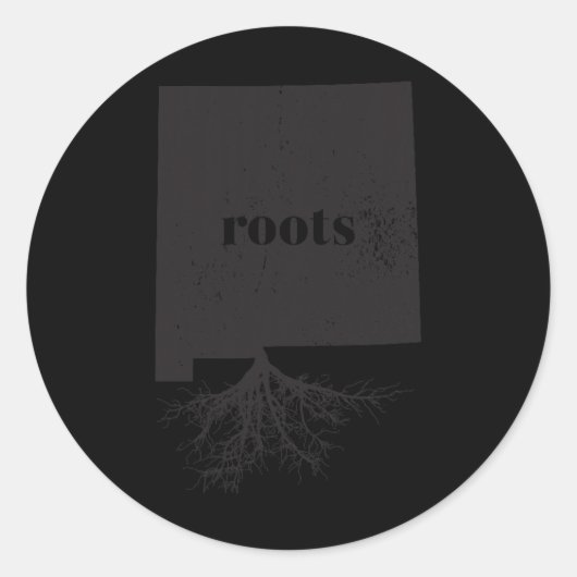 New Mexico Roots State Map Shirt Home Love Pride G ラウンドシール (正面)