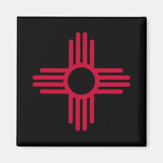 New Mexico State Flag Zia Symbol Flag  マグネット (正面)