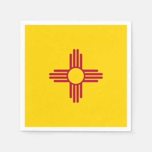 New Mexico State Flag Zia Symbol Party スタンダードカクテルナプキン (正面)
