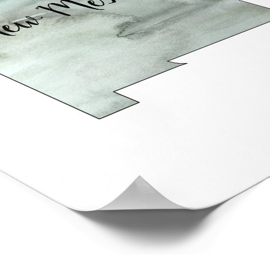 New Mexico State Illustration Poster ポスター (角)