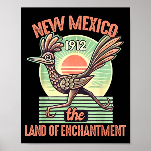 New Mexico State Land Of Enchantment Road Runner S ポスター (正面)
