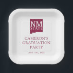 New Mexico State University Graduation ペーパープレート<br><div class="desc">It is officially time to turn that tassel and celebrate your monumental academic achievement with this official New Mexico State University graduation product! You have completely crushed those rigorous courses, conquered your late-night study sessions, and earned every single bit of this major Aggies spotlight. Whether you are a proud new...</div>