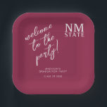 New Mexico State University Graduation ペーパープレート<br><div class="desc">It is officially time to turn that tassel and celebrate your monumental academic achievement with this official New Mexico State University graduation product! You have completely crushed those rigorous courses, conquered your late-night study sessions, and earned every single bit of this major Aggies spotlight. Whether you are a proud new...</div>