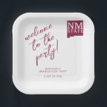 New Mexico State University Graduation ペーパープレート<br><div class="desc">It is officially time to turn that tassel and celebrate your monumental academic achievement with this official New Mexico State University graduation product! You have completely crushed those rigorous courses, conquered your late-night study sessions, and earned every single bit of this major Aggies spotlight. Whether you are a proud new...</div>
