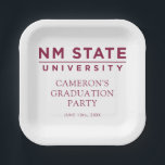New Mexico State University Graduation ペーパープレート<br><div class="desc">It is officially time to turn that tassel and celebrate your monumental academic achievement with this official New Mexico State University graduation product! You have completely crushed those rigorous courses, conquered your late-night study sessions, and earned every single bit of this major Aggies spotlight. Whether you are a proud new...</div>