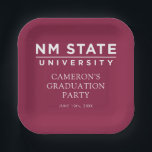 New Mexico State University Graduation ペーパープレート<br><div class="desc">It is officially time to turn that tassel and celebrate your monumental academic achievement with this official New Mexico State University graduation product! You have completely crushed those rigorous courses, conquered your late-night study sessions, and earned every single bit of this major Aggies spotlight. Whether you are a proud new...</div>