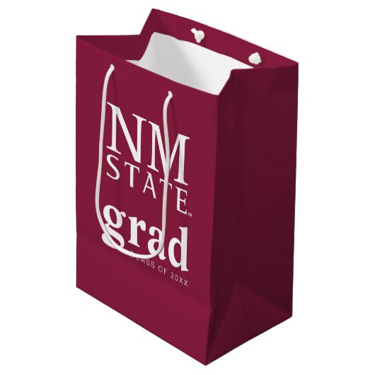 New Mexico State University Graduation ミディアムペーパーバッグ (正面アングル)