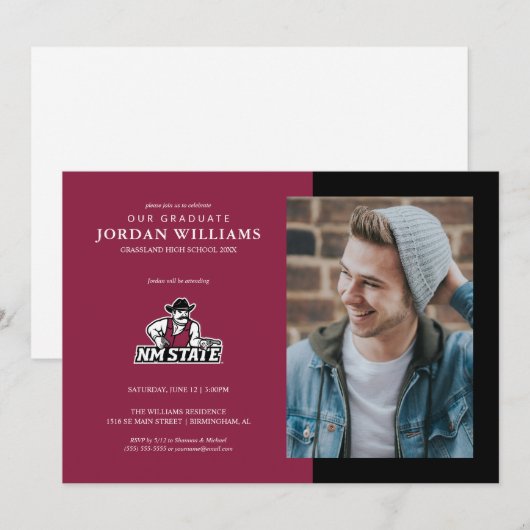 New Mexico State University Graduation 招待状 (正面/裏面)