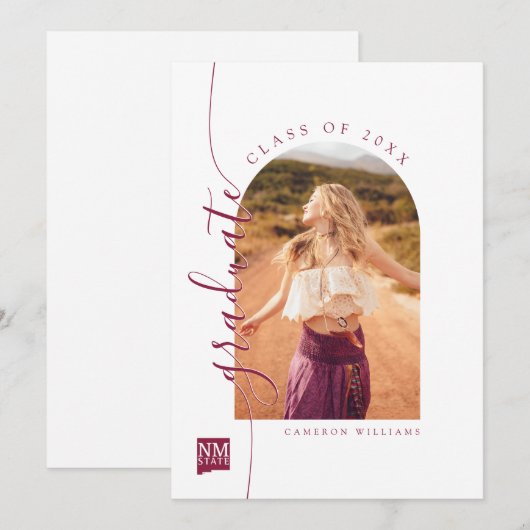 New Mexico State University Graduation 案内状 (正面/裏面)