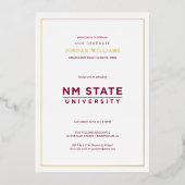 New Mexico State University Graduation 箔招待状 (正面)