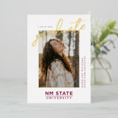 New Mexico State University Graduation 箔招待状 (立ち正面)