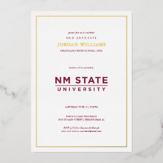 New Mexico State University Graduation 箔招待状