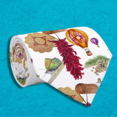 New Mexico Symbols Zia Hot Air Balloon roadrunner ネクタイ