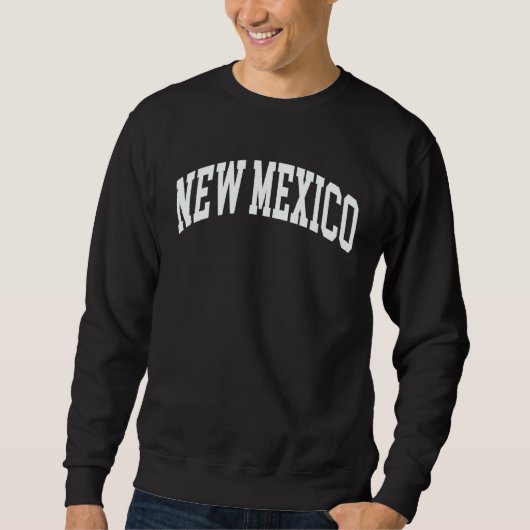 New Mexico US College Font Proud American USA Stat スウェットシャツ (正面)