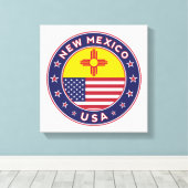 New Mexico, USA States, New Mexico canvas, poster キャンバスプリント (インサイチュ (ウッドフロア))