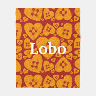 New Mexico Zia Heart フリースブランケット