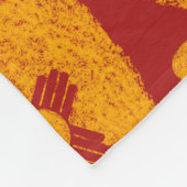 New Mexico Zia Heart フリースブランケット (角)