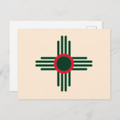 New Mexico Zia Sun Christams インビテーションポストカード (正面/裏面)