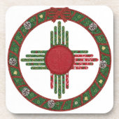 New Mexico Zia Sun Christmas コースター (正面)
