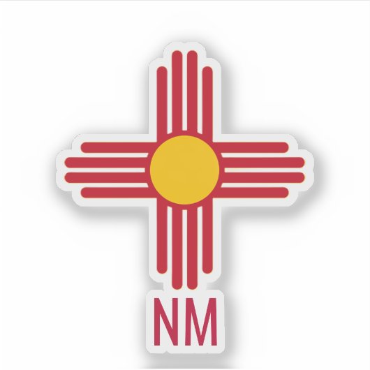 New Mexico Zia symbol シール (正面)