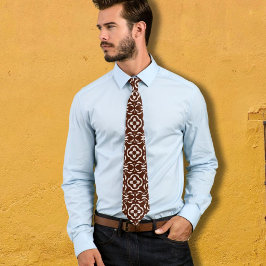 New Mexico Zia Symbol Feather Pattern ネクタイ