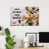 "New Mindset" Positive Quotes "Poster" ポスター (ホームオフィス)