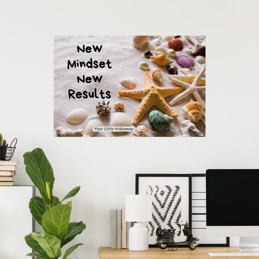 "New Mindset" Positive Quotes "Poster" ポスター (ホームオフィス)