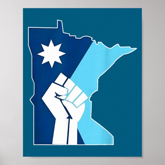 New Minnesota Rebel State Flag ポスター (正面)