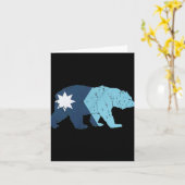 New Minnesota State Flag Bear  カード (黄色い花)