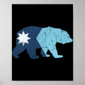 New Minnesota State Flag Bear ポスター (正面)