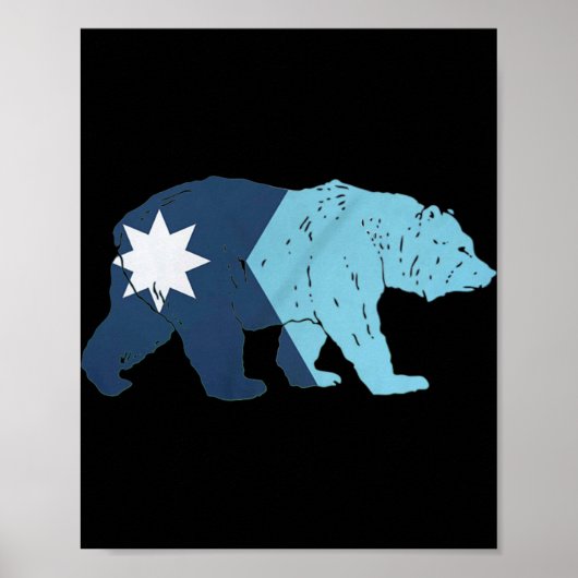 New Minnesota State Flag Bear  ポスター (正面)