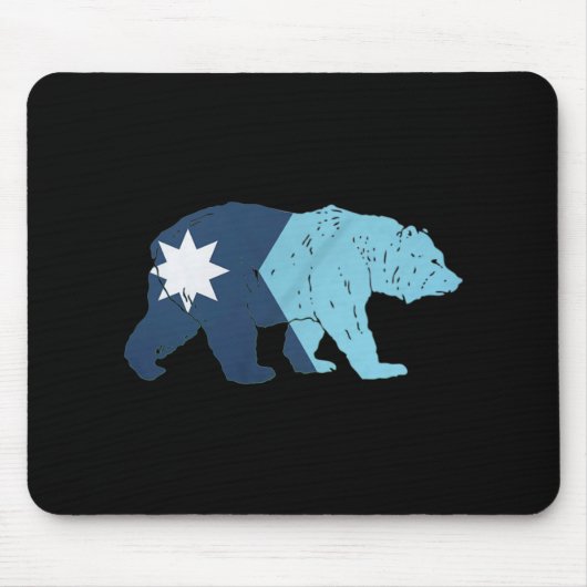 New Minnesota State Flag Bear  マウスパッド (正面)