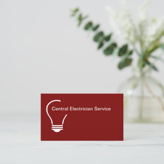 New Modern Electrician Service Business Cards 名刺 (スタンド正面)