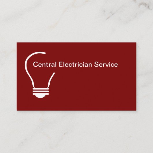New Modern Electrician Service Business Cards 名刺 (正面)