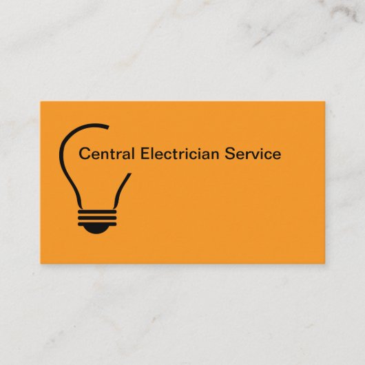 New Modern Electrician Service Business Cards 名刺 (正面)
