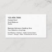 New Modern Roofing Service Business Cards 名刺 (裏面)