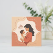 New mom card baby shower postpartum gift カード (スタンド正面)