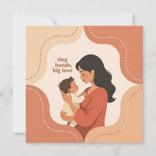 New mom card baby shower postpartum gift カード (正面)